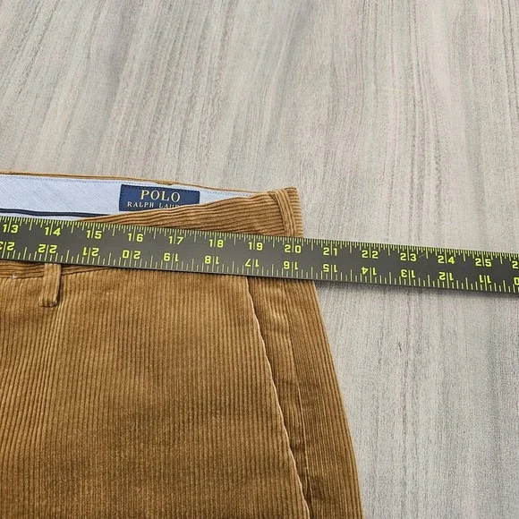Polo Ralph Lauren Pants Mens 38/32 Brown Corduroy Chino Classic Fit Stretch Logo - Picture 6 of 10